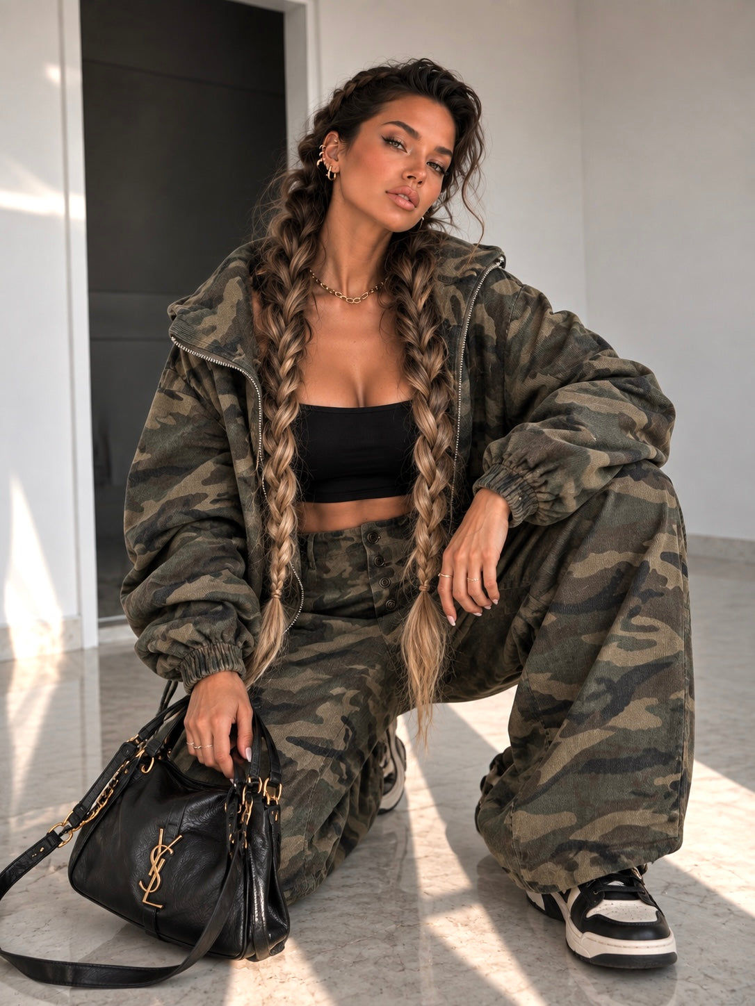Giacca Camo Hood Utility - R.a. Boutique