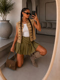 Gonna con cintura effetto camicia - R.a. Boutique