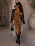 Tutina con strappi choco - R.a. Boutique
