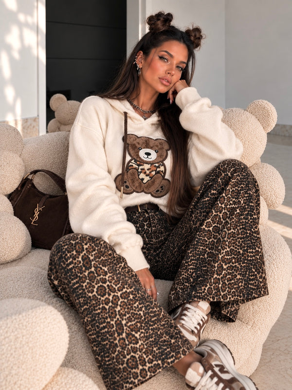 Felpa Teddy Love con Cappuccio