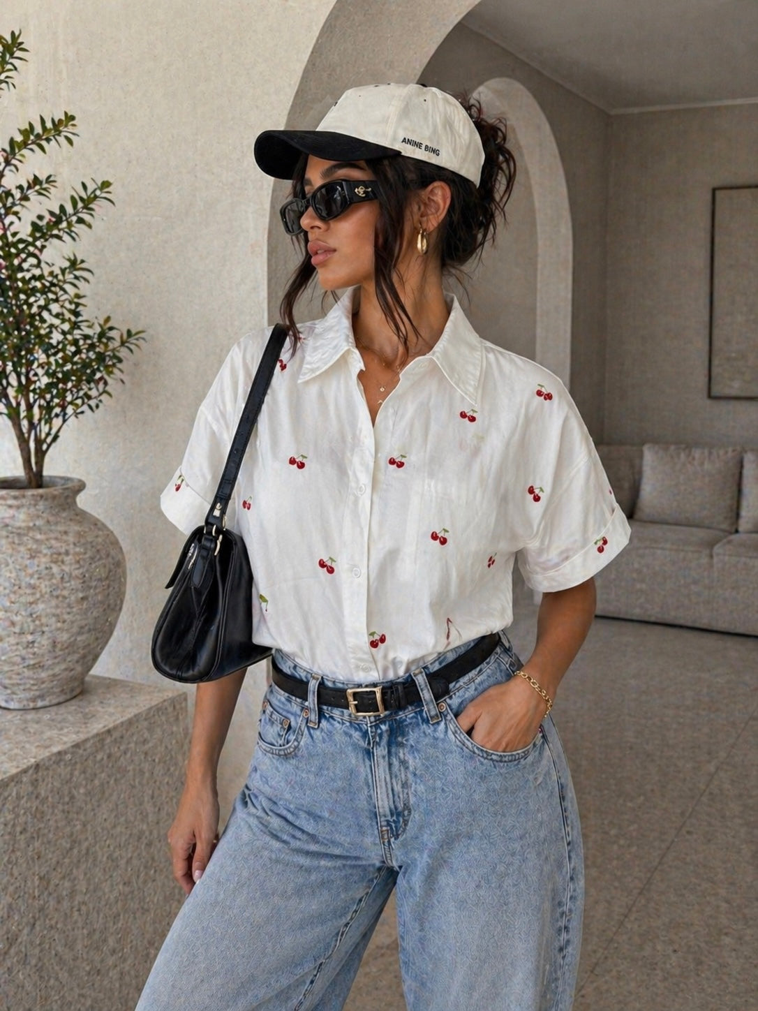Camicia cherry cotone - R.a. Boutique