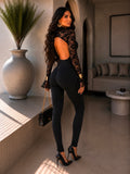 Tuta con maniche in pizzo - R.a. Boutique