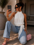 Top halter donna effetto chiffon - R.a. Boutique