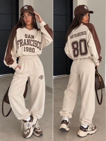Completo Tuta San Francisco 1980 Bicolor – Panna e Marrone - R.a. Boutique