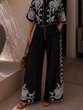 Completo con ricami nero - R.a. Boutique