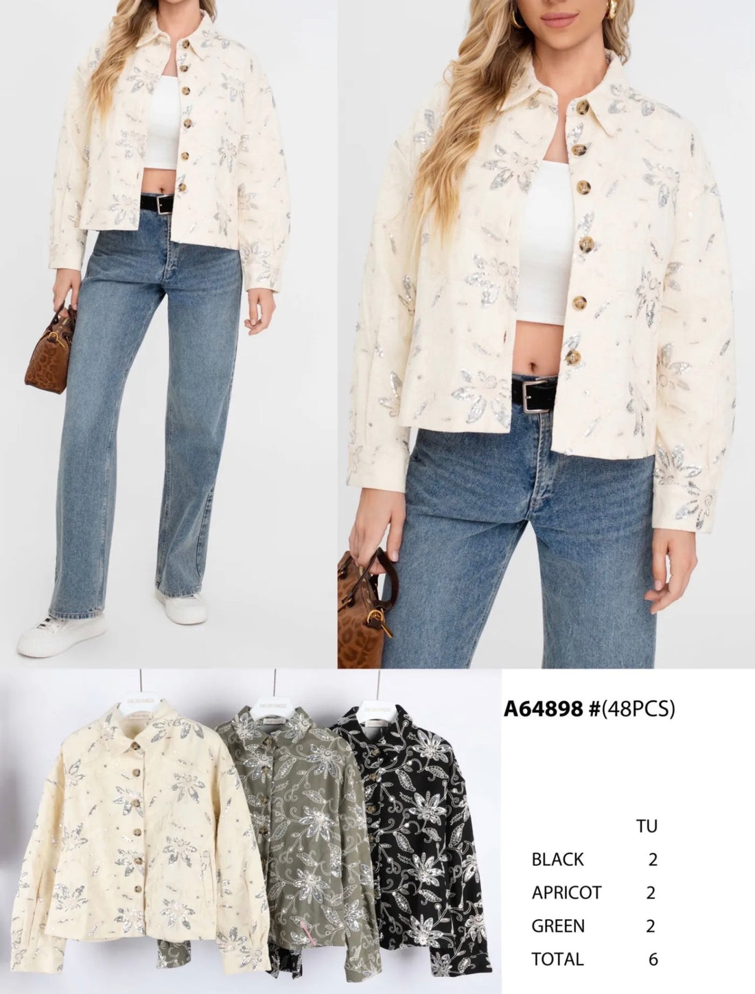 Giacca Flower Shine - R.a. Boutique