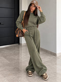 Completo Soft Winter in Maglia con Pantalone – Verde Oliva - R.a. Boutique