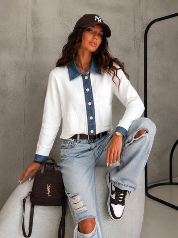 Cardigan Denim Touch