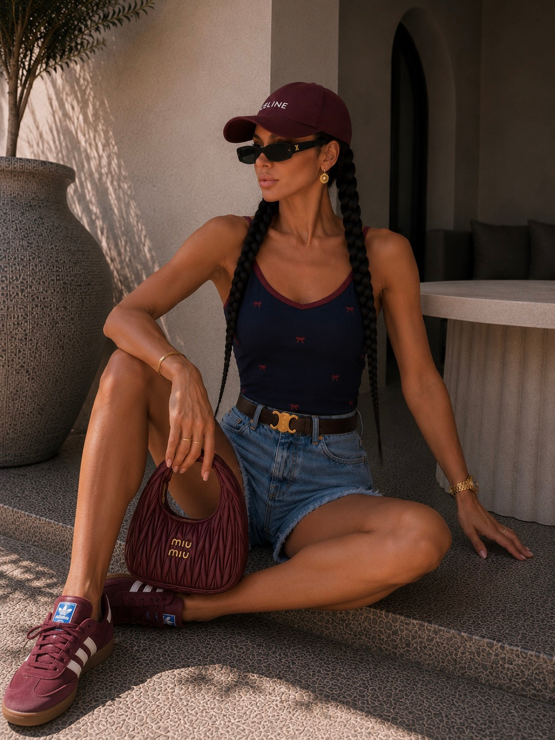 Body a costine con fiocchetti ricamati - R.a. Boutique