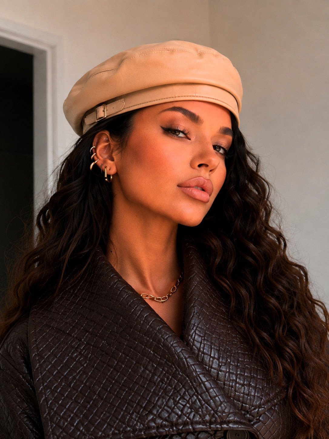 Cappello strett in ecopelle - R.a. Boutique