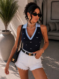 Body con fiocchetti e colletto - R.a. Boutique