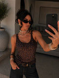 Canotta animalier mesh leopardata - R.a. Boutique