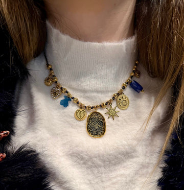 Collana strass animalier