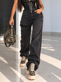 Jeans Vintage Touch nero con strappi - R.a. Boutique