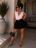 Body drappeggiato con scollo a V - R.a. Boutique