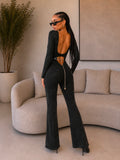 Tuta push up nero lurex - R.a. Boutique