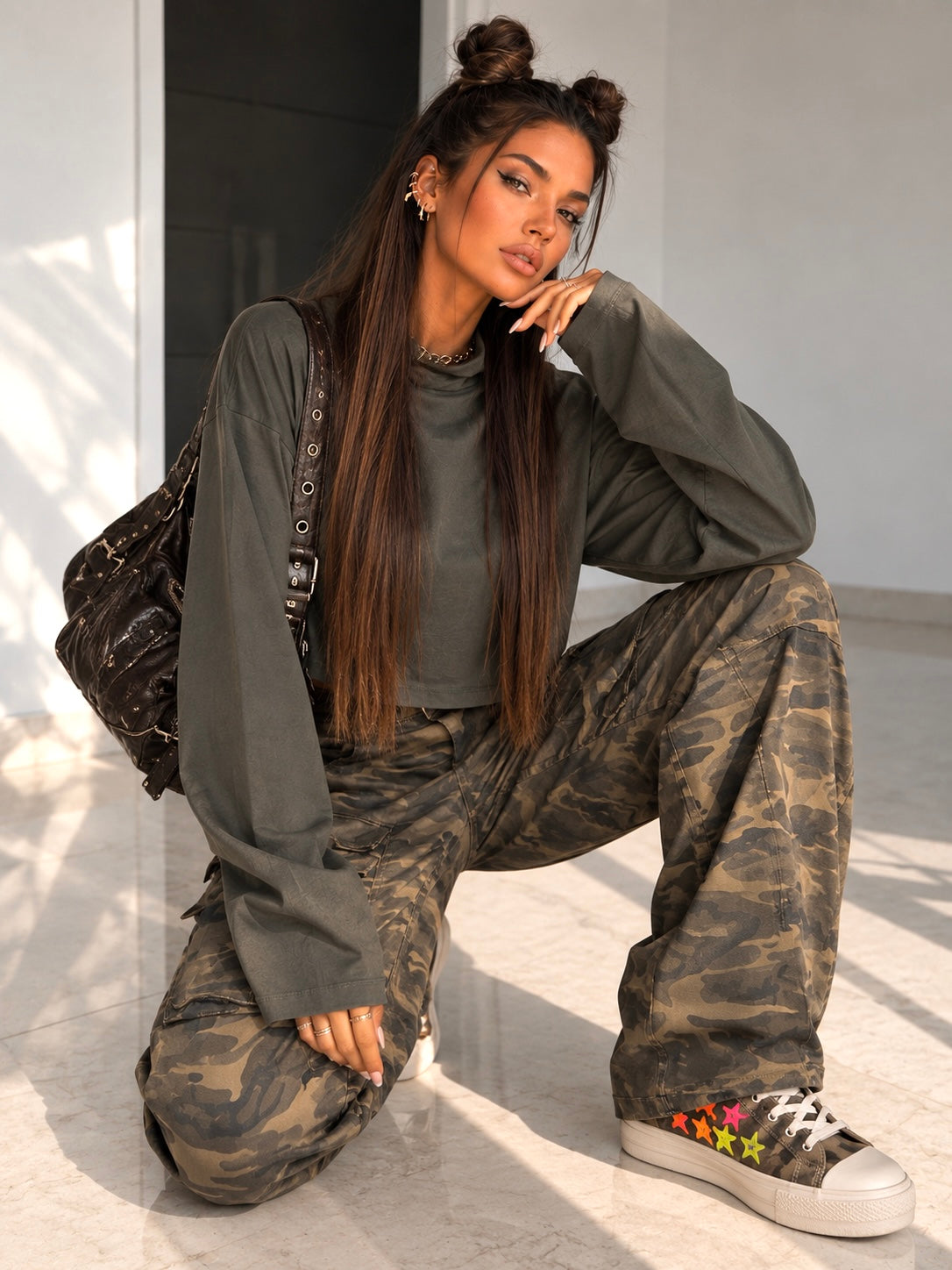 Maglia Crop Power Shoulder - R.a. Boutique