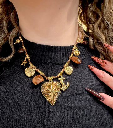 Collana cuori e sole