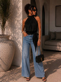 Top halter donna effetto chiffon - R.a. Boutique