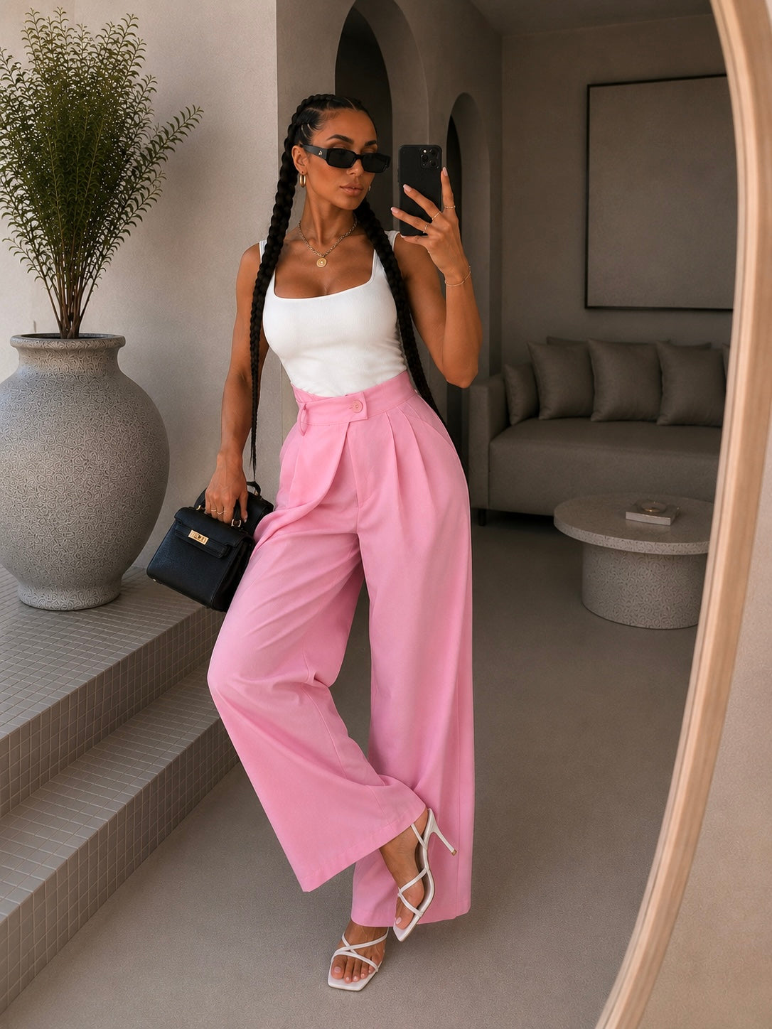 Pantalone con chiusura a portafoglio - R.a. Boutique