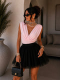 Body drappeggiato con scollo a V - R.a. Boutique