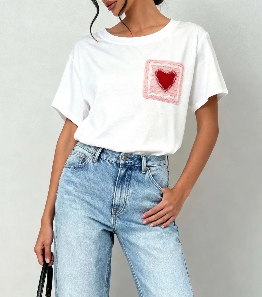 T-shirt Heart Patch - R.a. Boutique