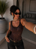 Canotta animalier mesh leopardata - R.a. Boutique