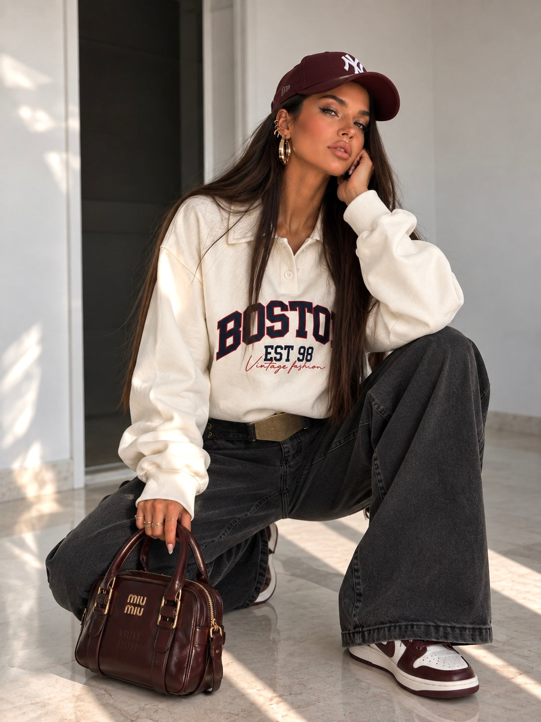 Felpa Boston Vintage Polo - R.a. Boutique