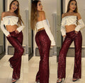 Pantalone in paillettes nero - R.a. Boutique
