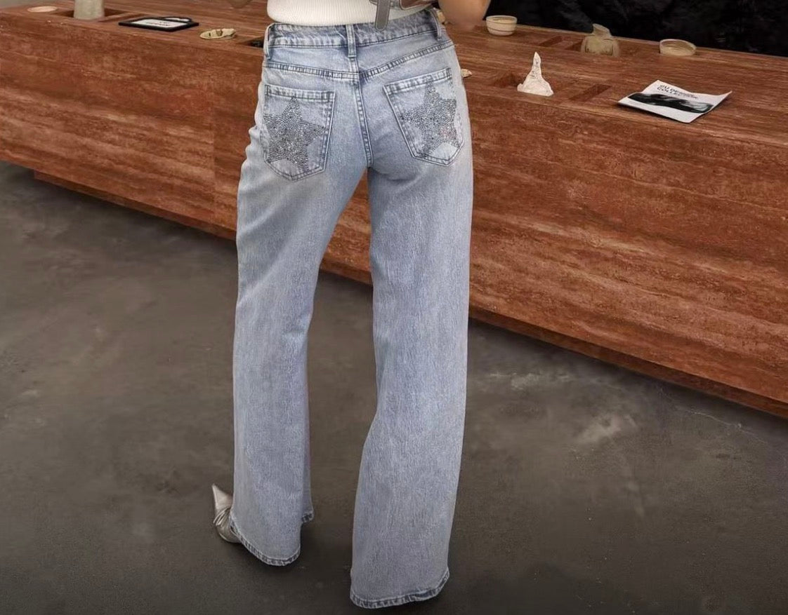 Jeans star brillantini - R.a. Boutique