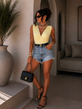 Body drappeggiato con scollo a V - R.a. Boutique