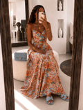 Abito Flora lungo arancio - R.a. Boutique