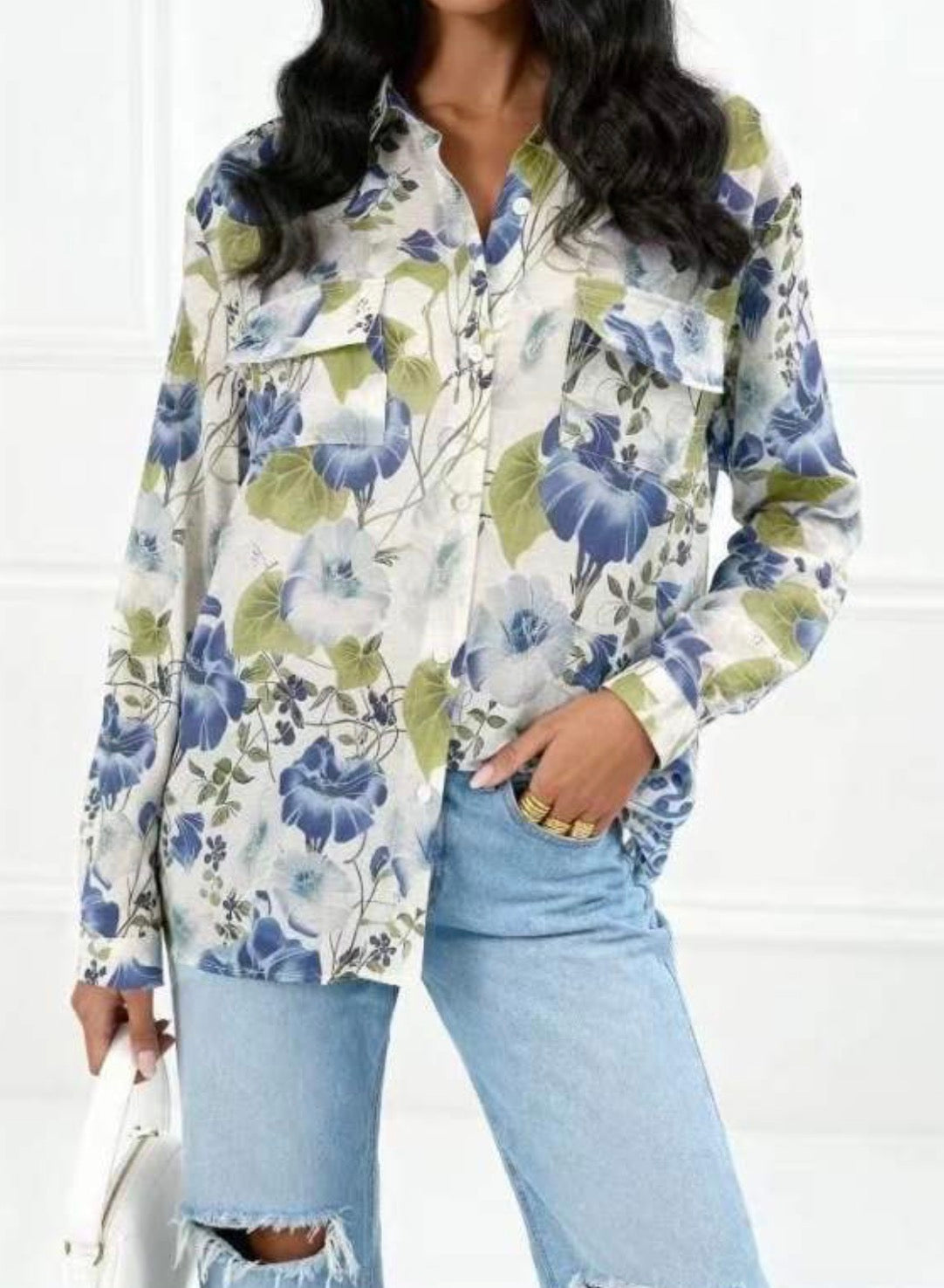 Camicia floreale in velo - R.a. Boutique