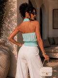 Top halter donna effetto chiffon - R.a. Boutique