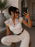 Top Elegance pizzo scollo a V - R.a. Boutique