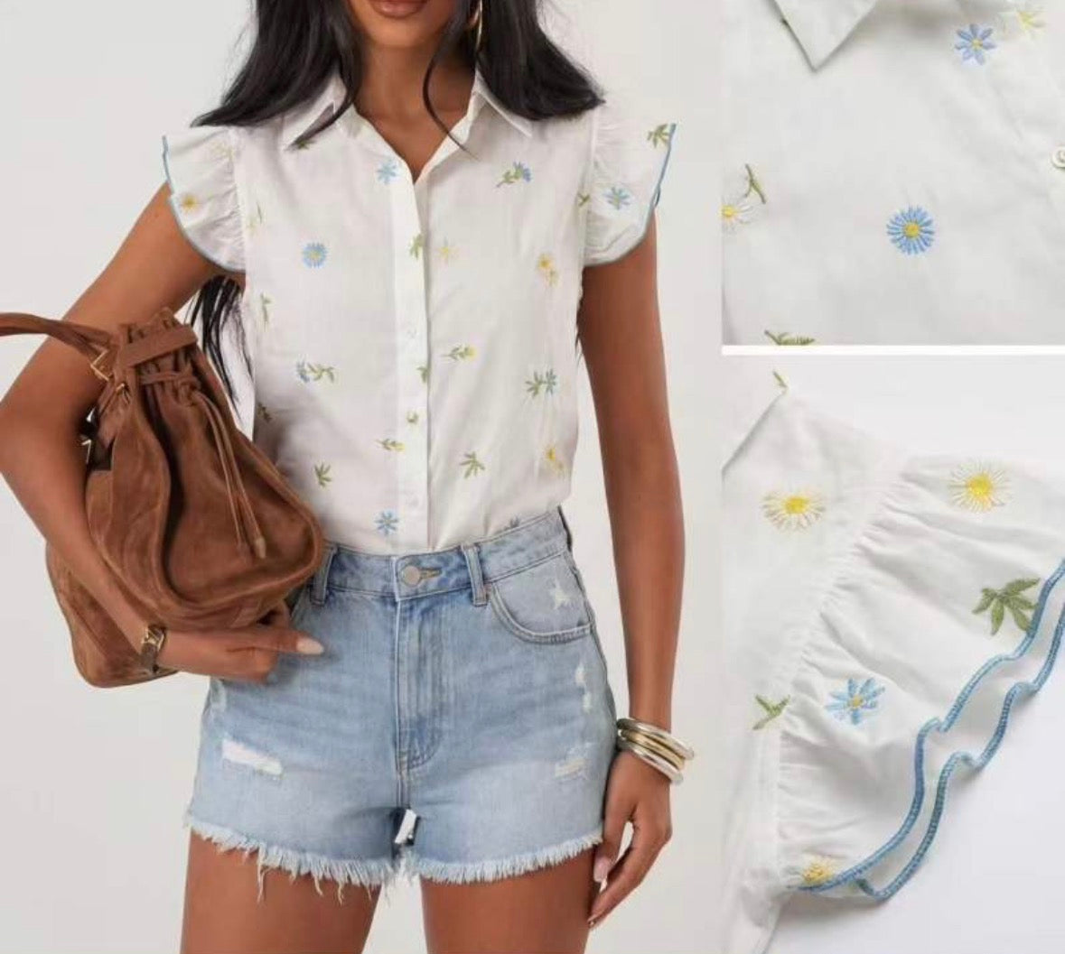 Camicia Daisy margherite - R.a. Boutique