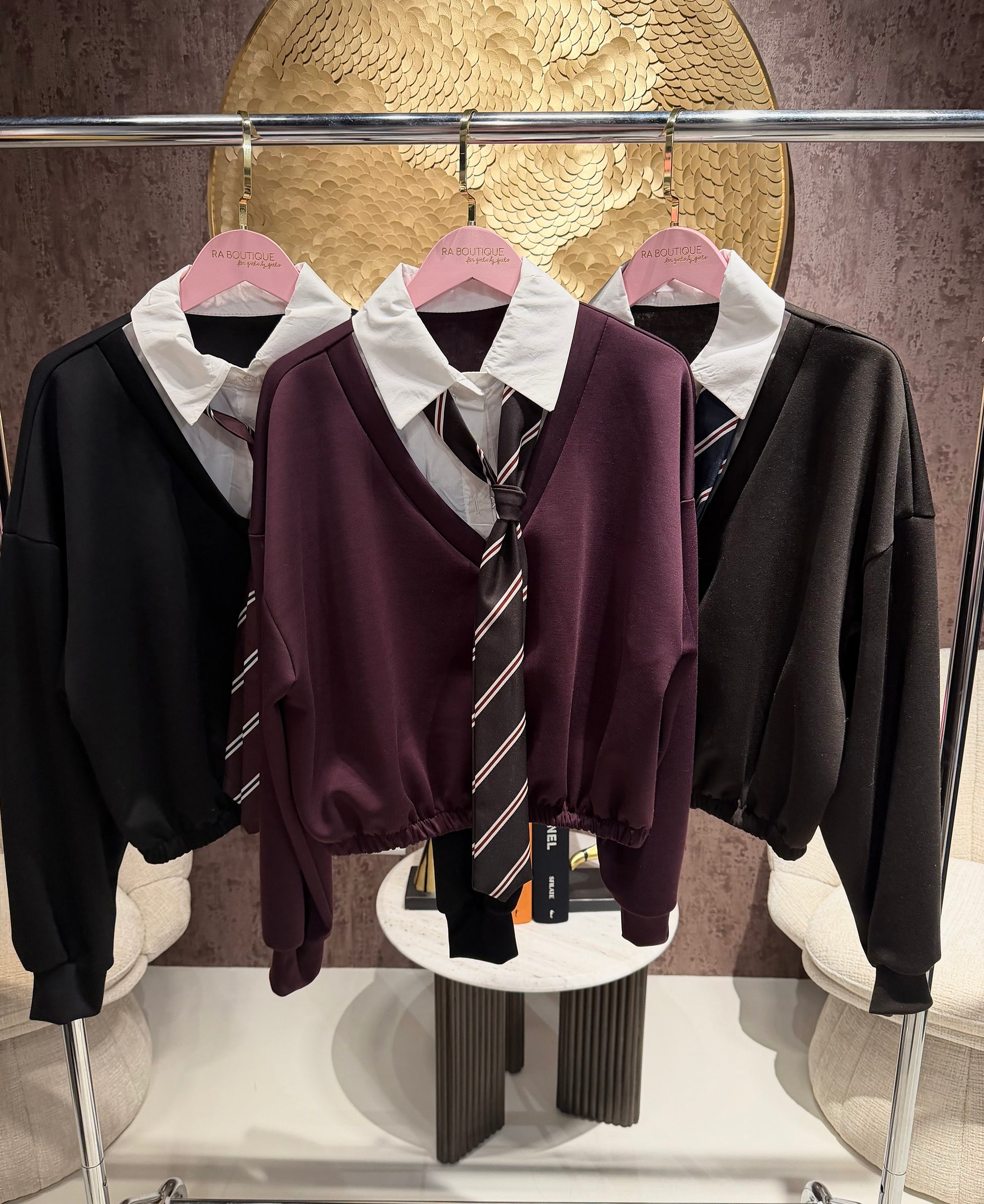 Maglioncino College Mood con camicia e cravatta - R.a. Boutique