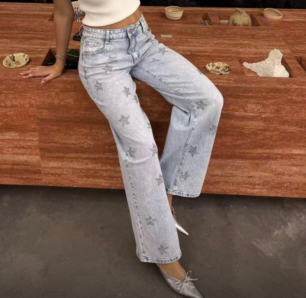 Jeans star brillantini - R.a. Boutique
