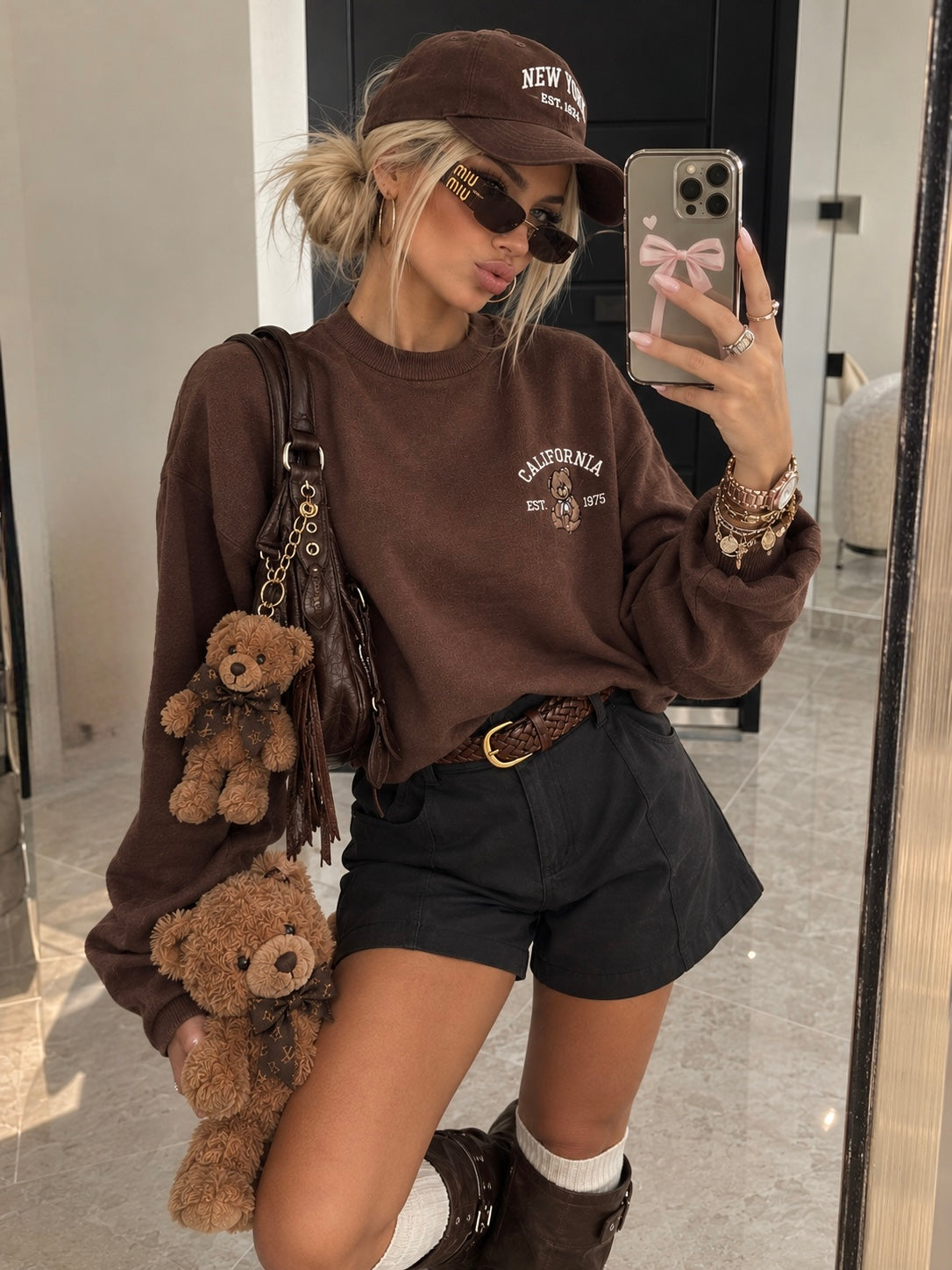 Maglioncino California Teddy Marrone - R.a. Boutique