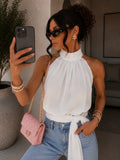 Top halter donna effetto chiffon - R.a. Boutique