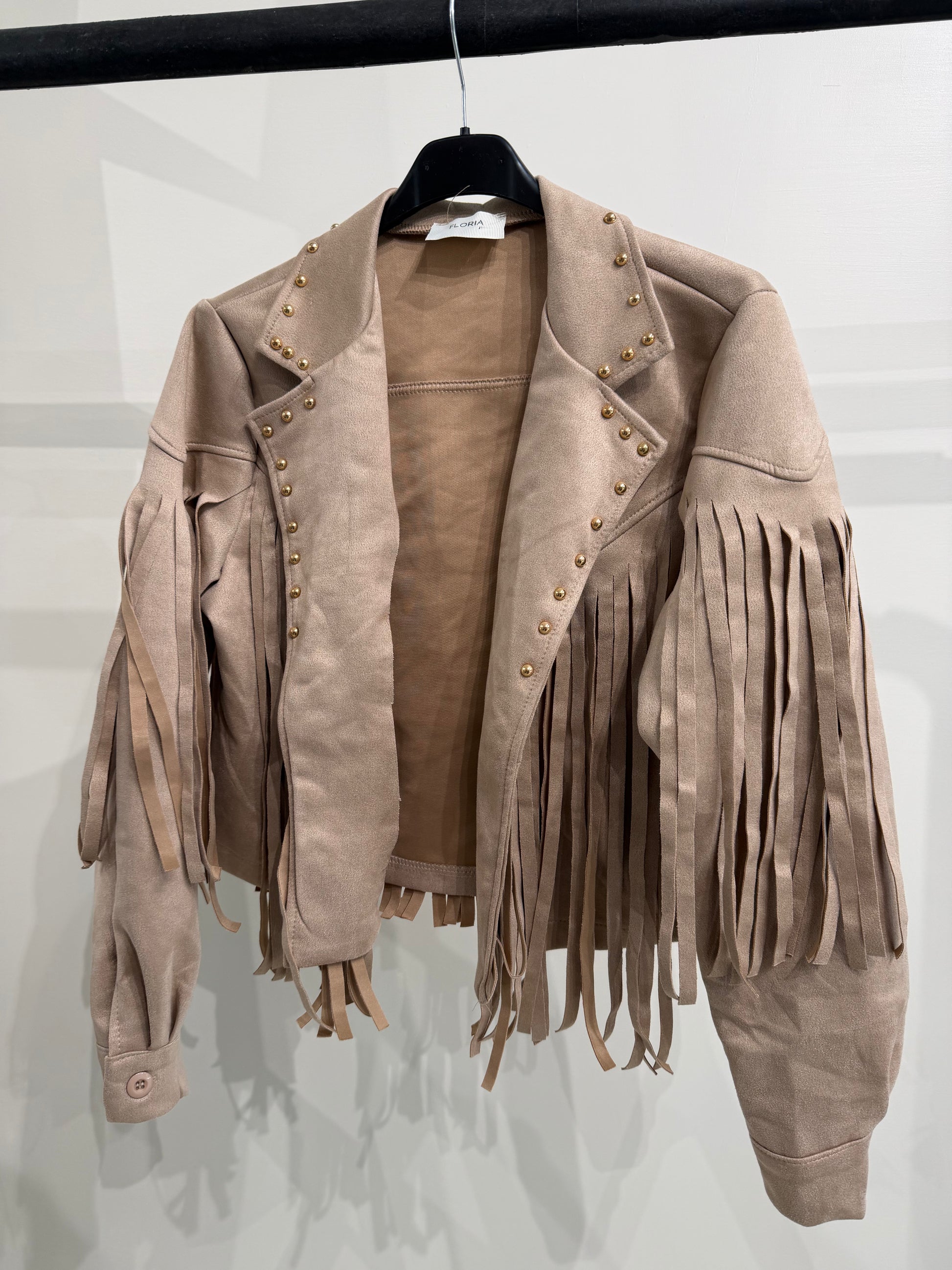 Suede jacket with fringes - Main Image