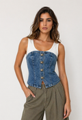 Top Corsetto Denim Chic “Urban Icon” - R.a. Boutique