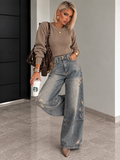 Jeans Balloon Denim Chiaro Strappato - R.a. Boutique