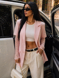 Blazer oversize con maniche in pizzo - R.a. Boutique