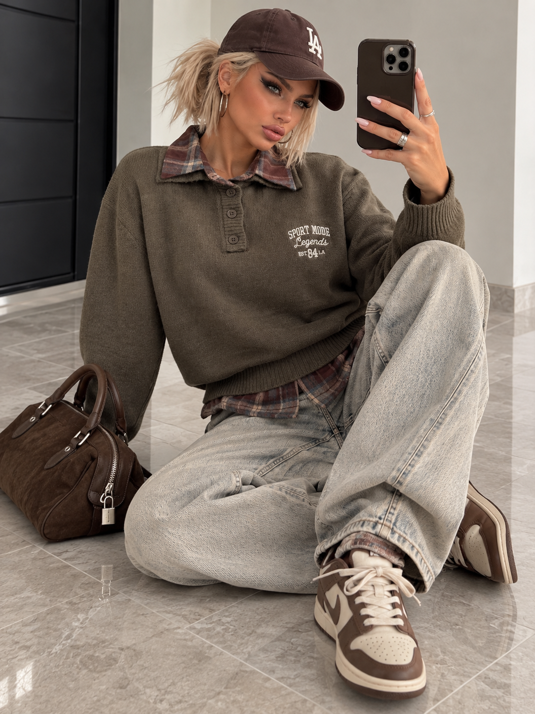 Maglia Sport Mode con Colletto Tartan - R.a. Boutique