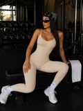 Tuta fitness lunga beige - R.a. Boutique