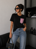 T-shirt tasca glitter pink - R.a. Boutique