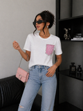 T-shirt tasca glitter pink - R.a. Boutique
