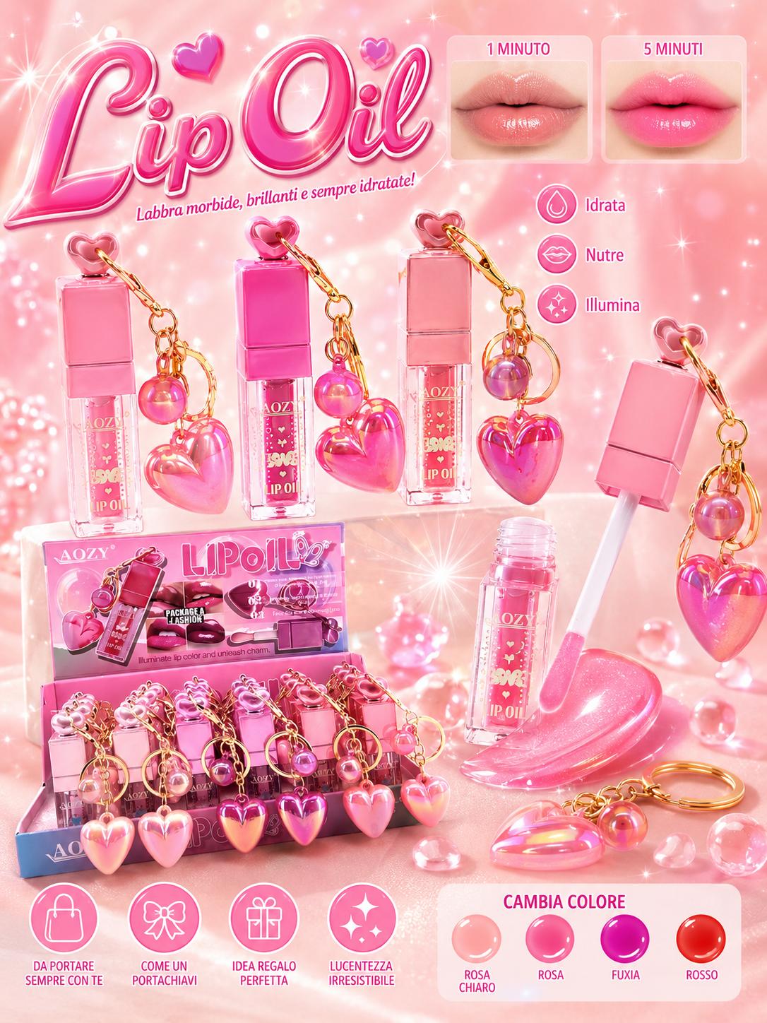 Lip Oil Charm Heart - R.a. Boutique
