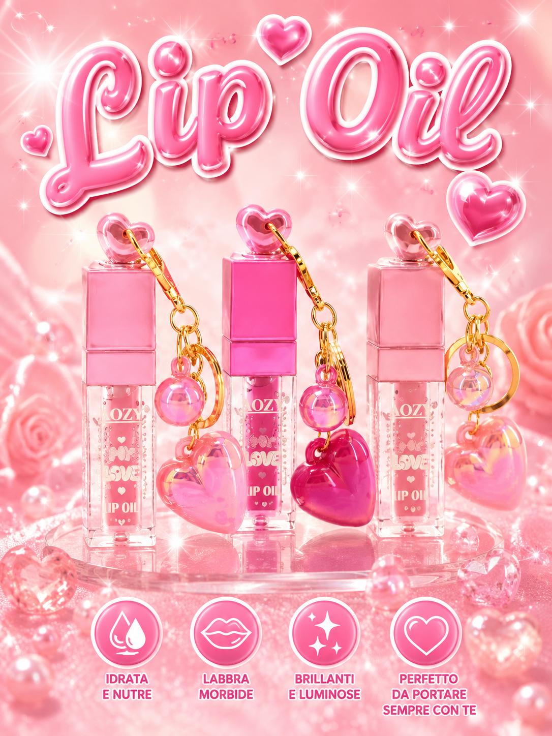 Lip Oil Charm Heart - R.a. Boutique